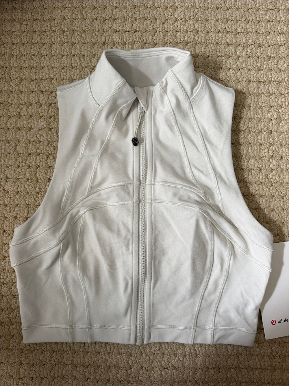 lululemon Define Cropped Full-Zip Tank - Bone